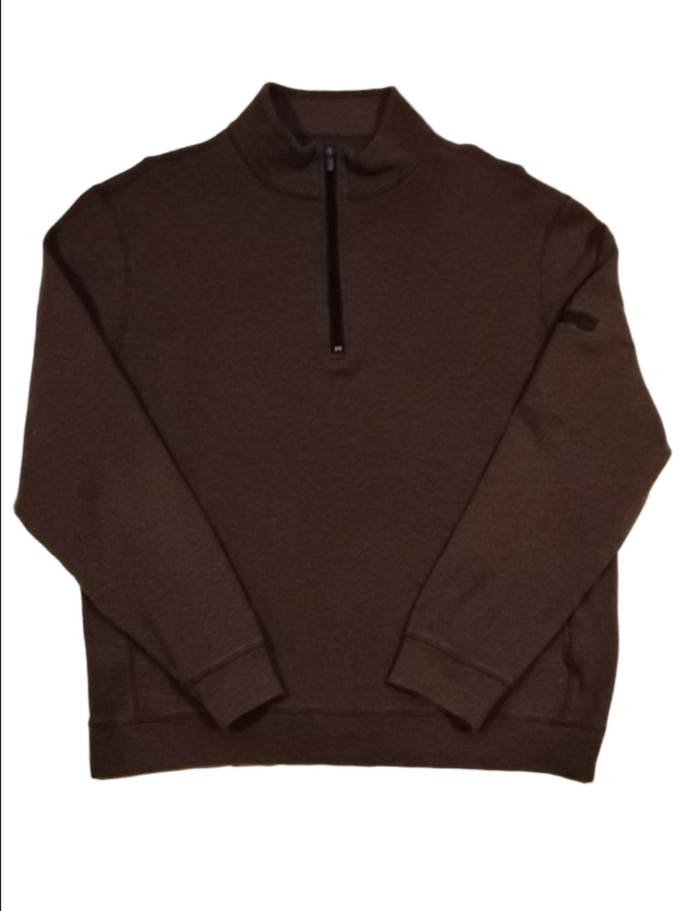 Bugatchi Men's Dark Brown Quarter-Zip Shirt Jacket